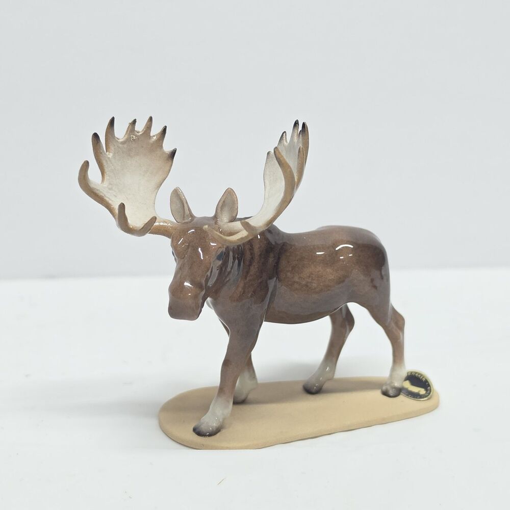 Vintage Hagen Renaker California Moose Miniature Figurine Original Sticker 3”